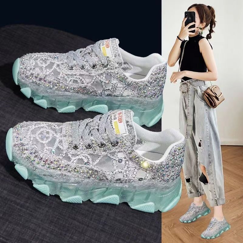 Crystal Mesh Fabric - Sneakers Donna Bling con Cristalli 2026