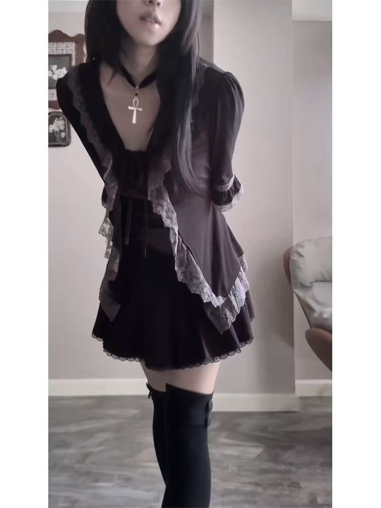 Set Abito Camisole Lolita Vint - Elastic Lace Trim recensione e prezzo