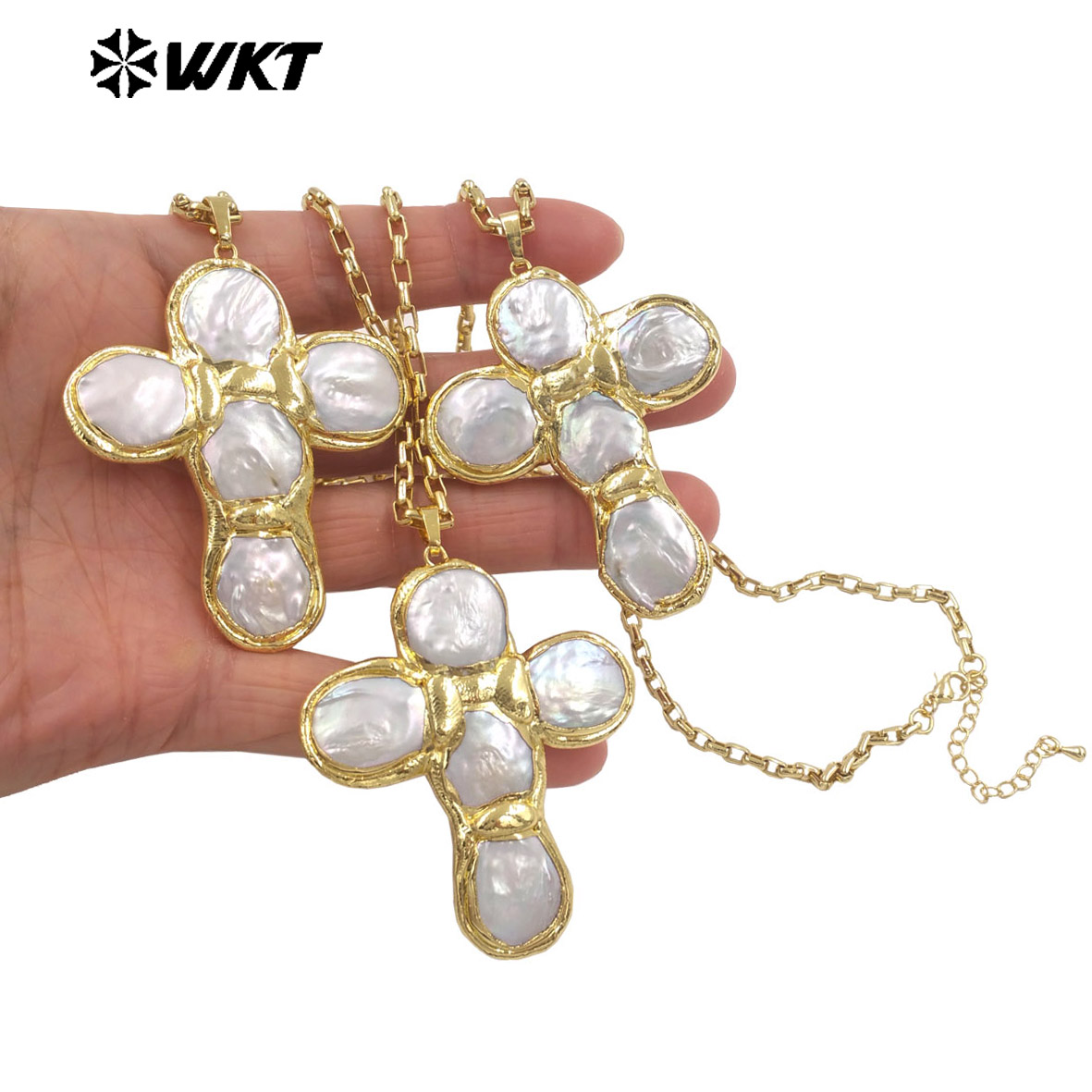 WT-JN349 Collana a croce con p - Pearl Trim Chain recensione e prezzo