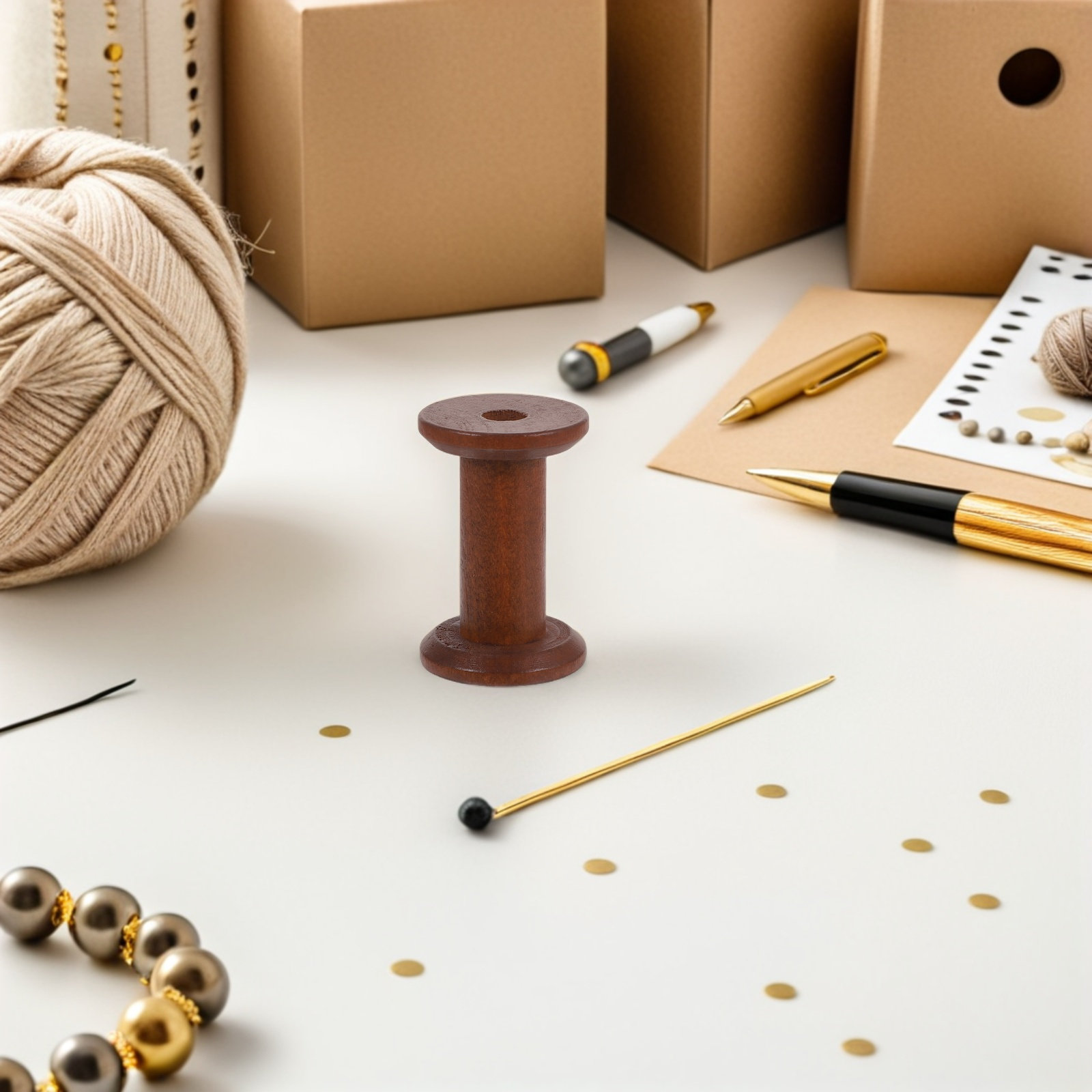 5 bobine di legno per filo, bo - Embroidery Craft recensione e prezzo